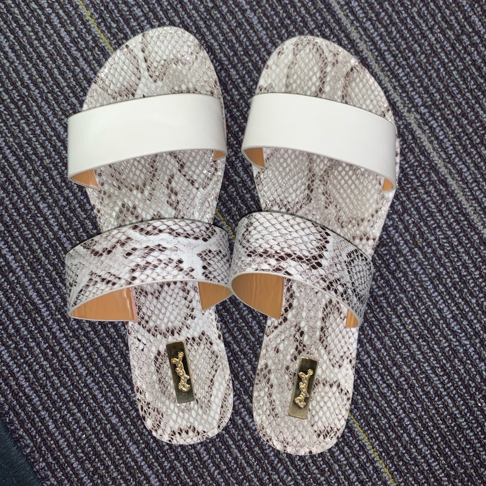 Pink Lily Boutique Snakeskin Sandals
